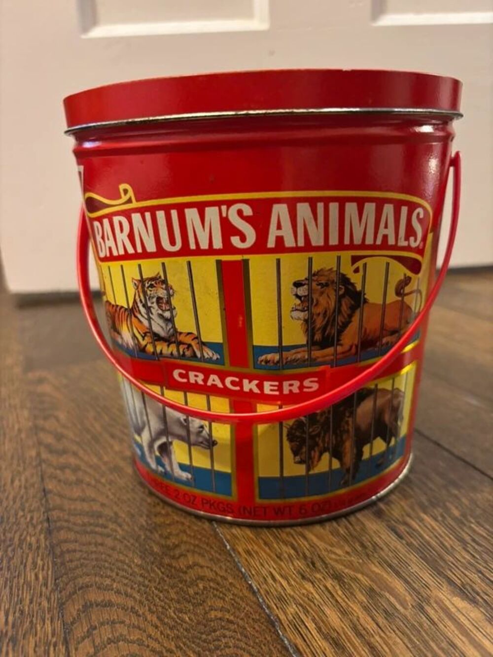 Vintage 1991 Barnum's Animals Crackers Collectible Tin Bucket Nabisco